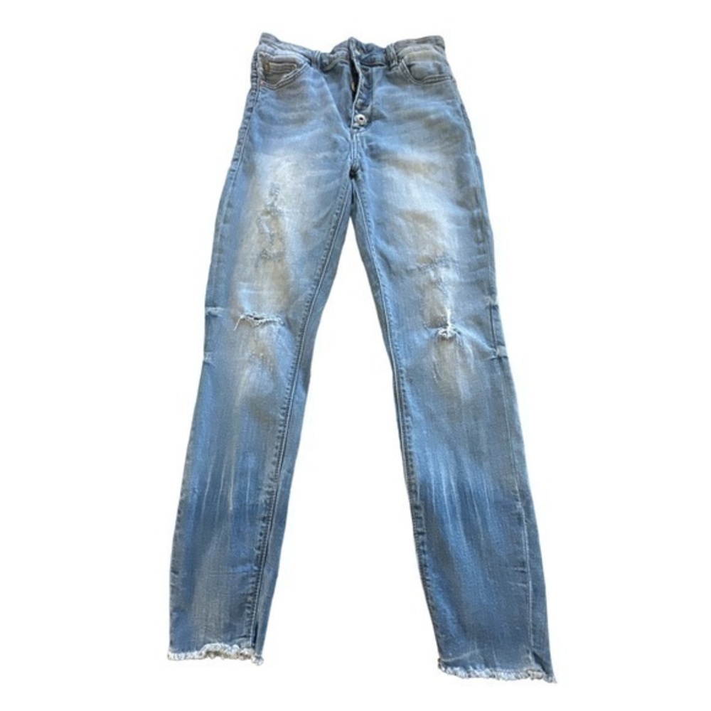 Women's Pistola Denim Blue Frayed Jeans Size 29 GUC #6575